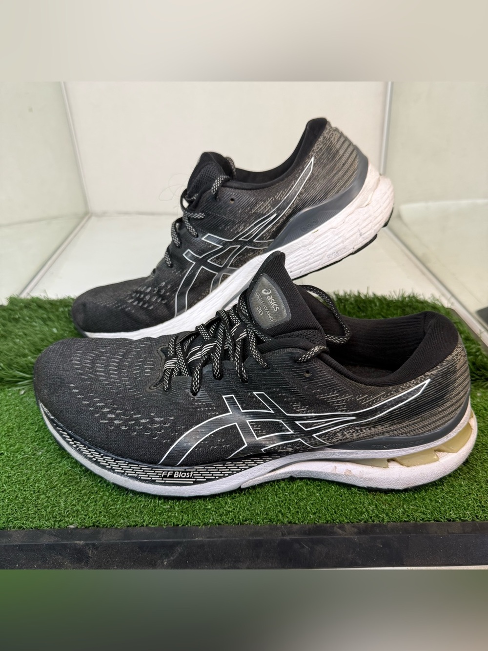 Asics Men's Gel Kayano 28 Running Shoes Black/White 11